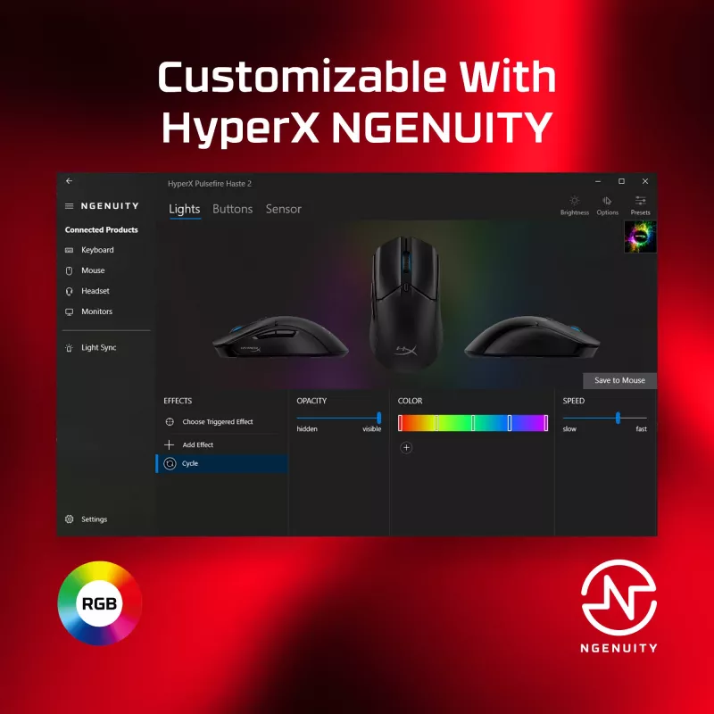 HyperX Pulsefire Haste 2 – mysz gamingowa (czarna)