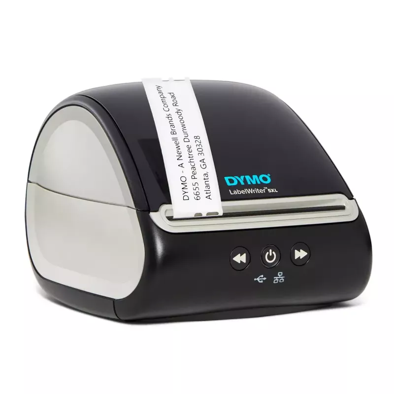 DYMO LabelWriter 5XL Drukarka etykiet | Automatyczne rozpoznawanie etykiet | Drukuje etykiety wysyłkowe o szerokim formacie od Amazon DHL i innych | Idealna dla sprzedawców e-commerce | Wtyczka EU 2-pinowa