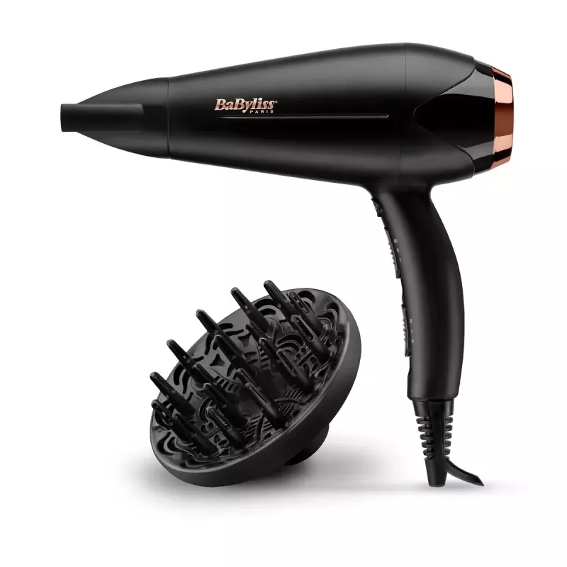 Suszarka do włosów BABYLISS D570DE Turbo Shine 2200 W z dyfuzorem i koncentratorem