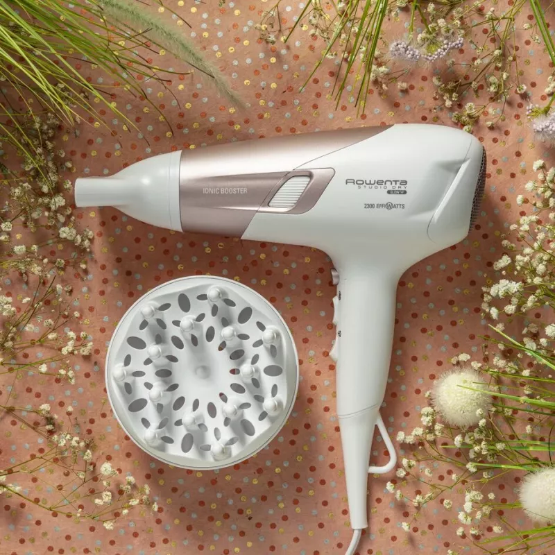 Suszarka do włosów Rowenta Studio Dry CV5830 2300 W Beżowa, Biała