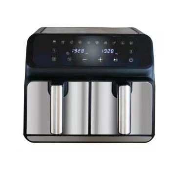 Frytkownica beztłuszczowa Unold 58685 Double 8 L, wolnostojąca, 1700 W, czarno-szara