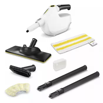 Przenośny odkurzacz parowy Karcher SC 1 Multi & Up — 0,2 l, 1300 W, 3 bary, 5 m przewód, żółty