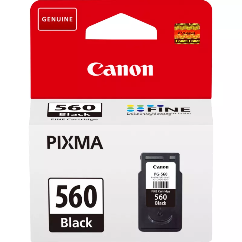 Canon PG-560 Czarny Wkład Atramentowy, Czarny, Atrament pigmentowy, 7,5 ml, 1 szt., 180 stron