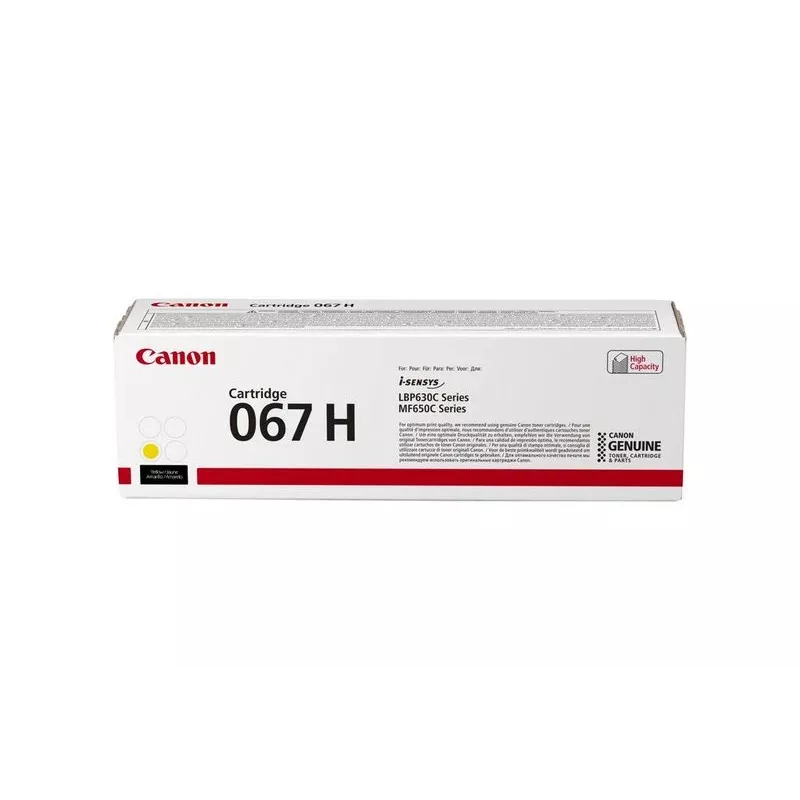 Toner Canon 067 H - oryginał - wkład tonerowy, 5103C002, 2500 stron, żółty