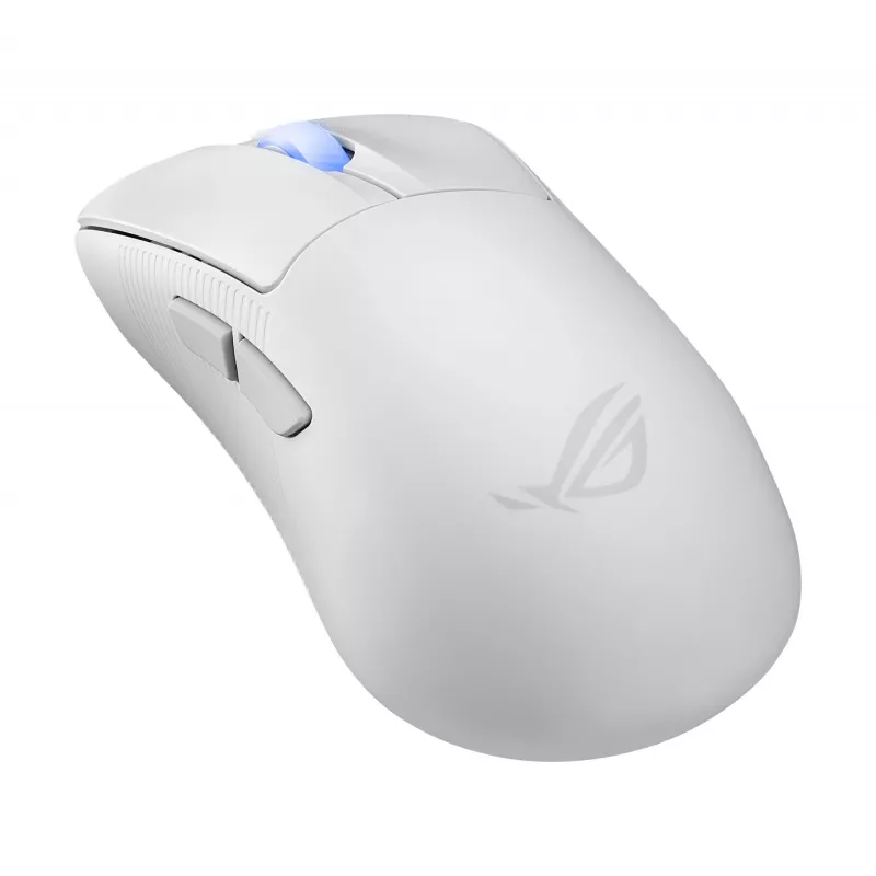 Mysz ASUS ROG Keris II Ace Wireless AimPoint Biała, gamingowa, praworęczna, RF Wireless + Bluetooth + USB Type-A, optyczna, 42000 DPI