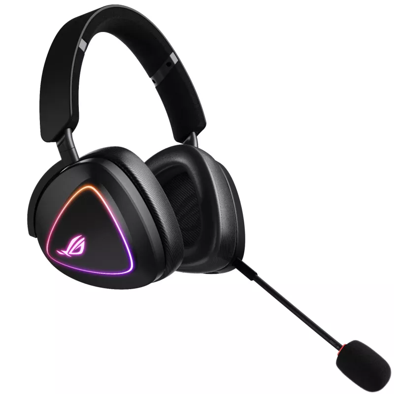Zestaw słuchawkowy ASUS ROG DELTA II Przewodowy i Bezprzewodowy Nauszny Gaming USB Type-C Czarny