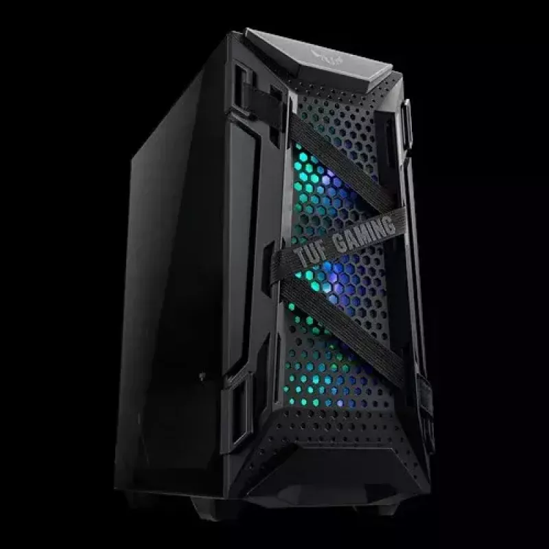 Obudowa PC ASUS TUF GAMING GT301 — Midi-Tower ATX, hartowane szkło, 3x120mm przednie wentylatory, 1x120mm tylny, obsługuje ATX/Micro-ATX/Mini-ATX