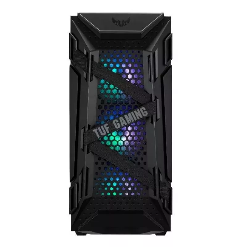 Obudowa PC ASUS TUF GAMING GT301 — Midi-Tower ATX, hartowane szkło, 3x120mm przednie wentylatory, 1x120mm tylny, obsługuje ATX/Micro-ATX/Mini-ATX