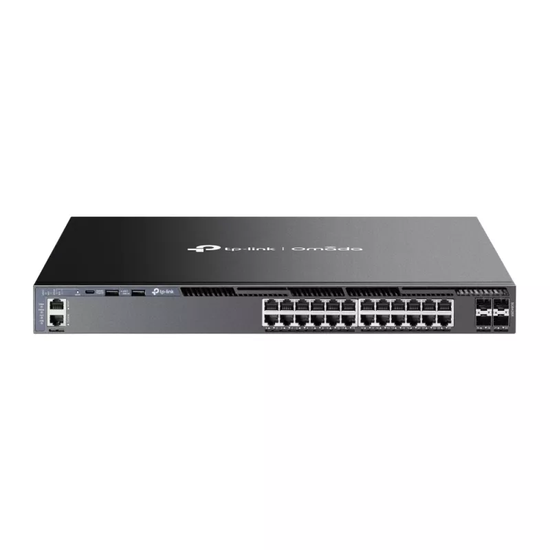 Przełącznik zarządzalny L3 TP-Link Omada 24-portowy Gigabit Stackable z 4 slotami 10G