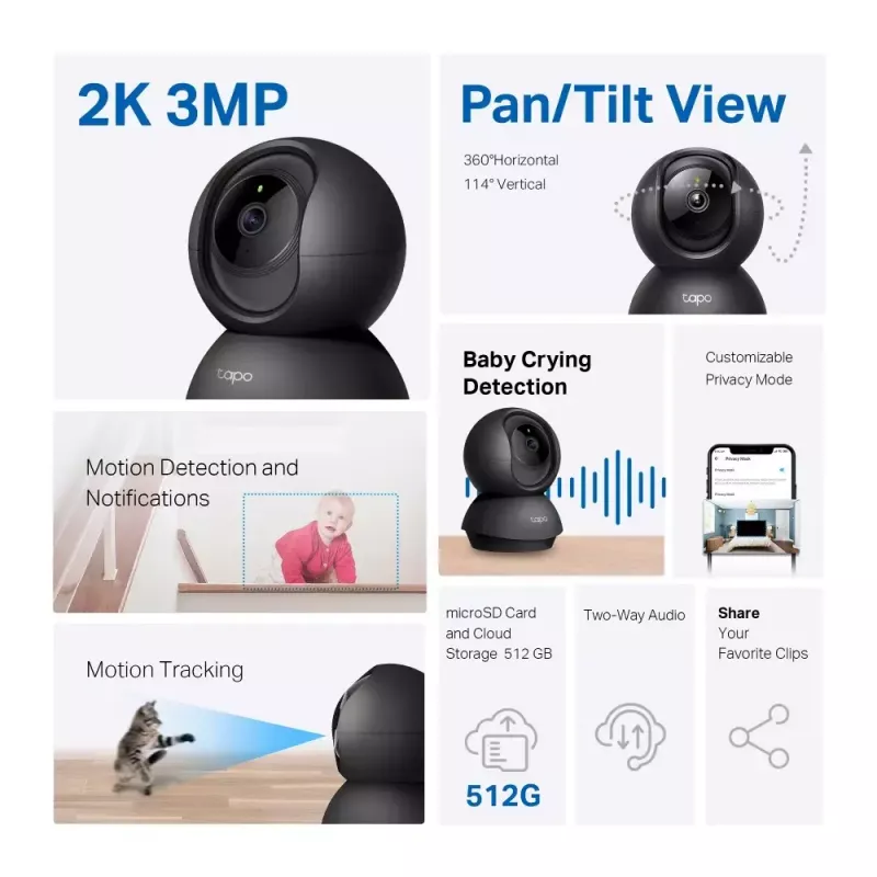 TP-Link Tapo Pan/Tilt Home Security Wi-Fi Camera
