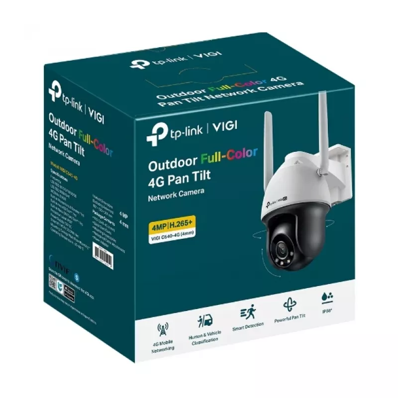 TP-Link VIGI C540-4G Obrotowa kamera IP do monitoringu Wewnątrz i na zewnątrz 2560 x 1440 pikseli Montaż na suficie/ścianie