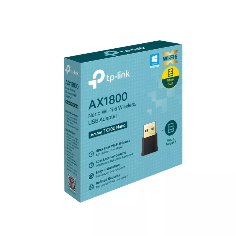 TP-Link Archer AX1800 Nano Wi-Fi 6 bezprzewodowa karta sieciowa USB
