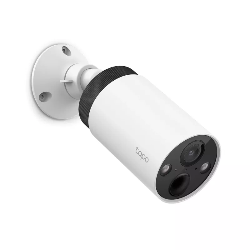 TP-Link Tapo Smart Wire-Free Security Camera, kamera bezpieczeństwa IP, do użytku wewnątrz i na zewnątrz, bezprzewodowa, uchwyt ścienny/słupkowy, biała, Turret