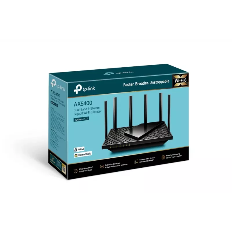 Router bezprzewodowy TP-Link Archer AX72, Gigabit Ethernet, Dual-band (2,4 GHz / 5 GHz), Czarny