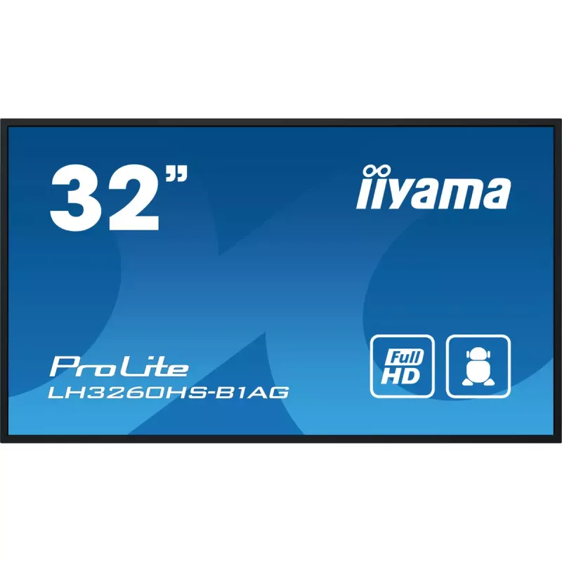 iiyama LH3260HS-B1AG Wyświetlacz reklamowy Digital A-board 80 cm (31,5 cala) LED Wi-Fi 500 cd/m² Full HD Czarny Wbudowany procesor Android 11 24/7