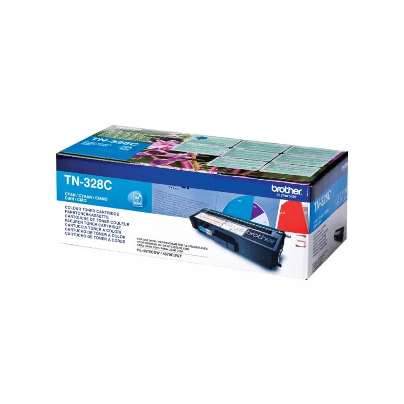 Oryginalny toner Brother TN-328C Cyan, 1 szt.