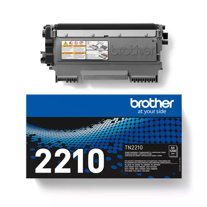 Oryginalny czarny toner Brother TN-2210, 1 szt.