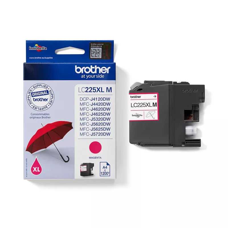 Wkład atramentowy Brother LC225XLM 1 szt. Oryginalny magenta