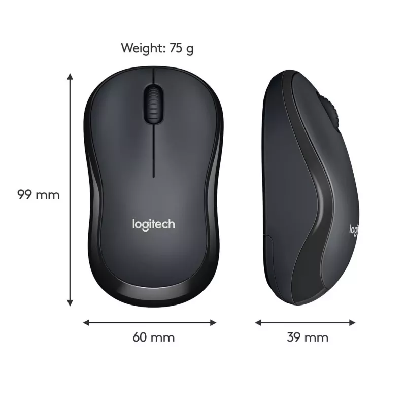 LOGITECH M220 SILENT Bezprzewodowa Mysz Czarna