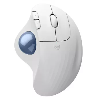 Logitech Ergo Series ERGO M575S - Trackball - ergonomiczny - optyczny - 5 przycisków - bezprzewodowy - Bluetooth, 2,4 GHz - odbiornik Logitech Logi Bolt USB - Off White (910-007030)