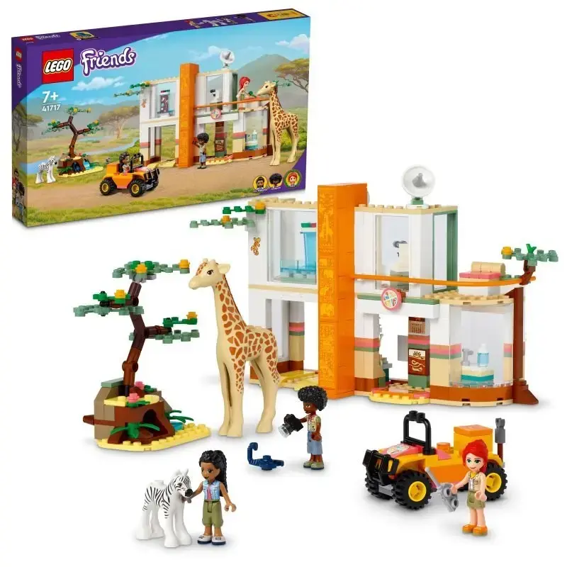 Zestaw LEGO Friends 41717 Ośrodek ratowania dzikich zwierząt Mii z figurkami zwierząt i akcesoriami