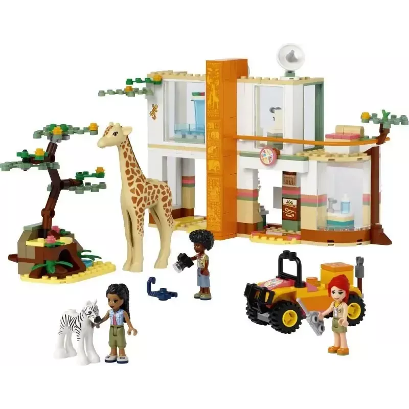 Zestaw LEGO Friends 41717 Ośrodek ratowania dzikich zwierząt Mii z figurkami zwierząt i akcesoriami