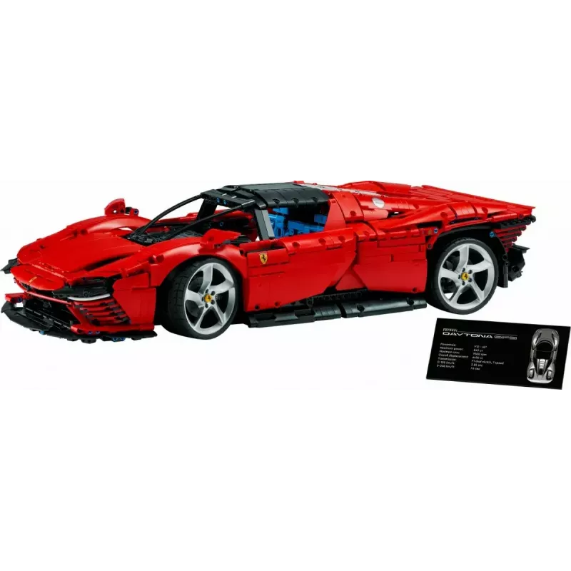 LEGO Technic zestaw konstrukcyjny Ferrari Daytona SP3 w skali 1:8, 3 778 elementów, czerwony, 6,99 kg