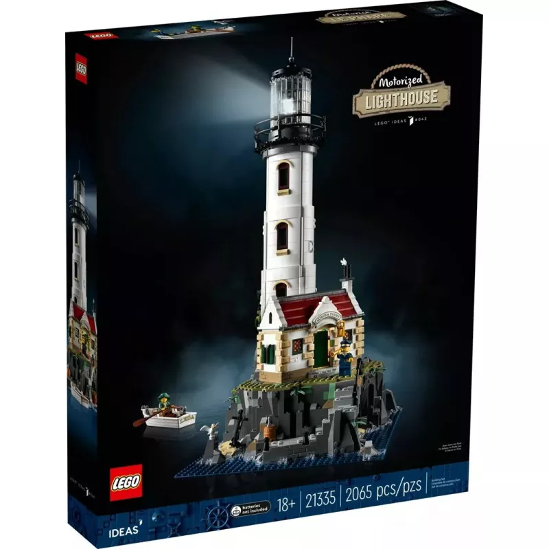 LEGO Ideas 21335 Zmechanizowana latarnia – 2065 elementów, zmotoryzowane obracające się światło, 18+