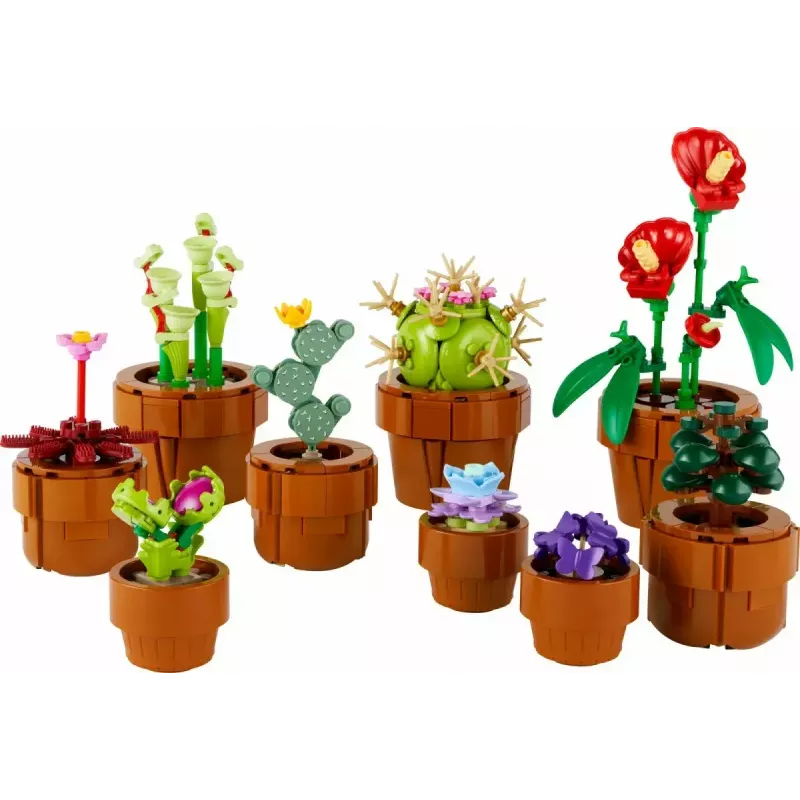 LEGO Icons Mini Plants zestaw 10329 — 9 małych modeli roślin do zbudowania, 758 elementów, wiek 18+