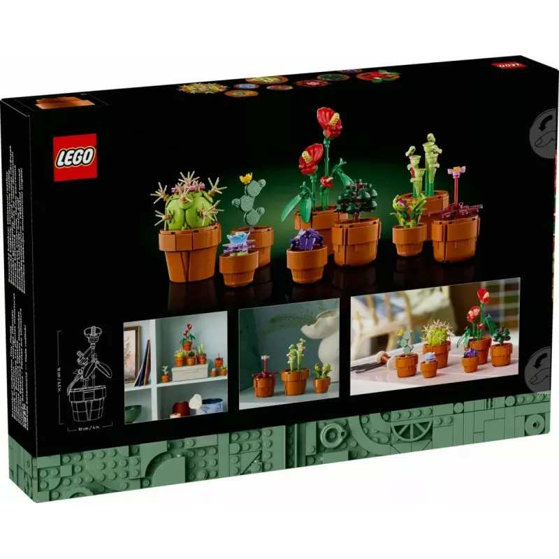 LEGO Icons Mini Plants zestaw 10329 — 9 małych modeli roślin do zbudowania, 758 elementów, wiek 18+