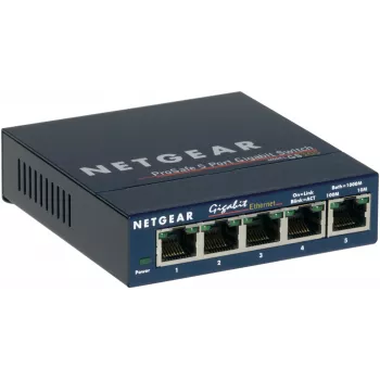 NETGEAR GS105 Niezarządzalny Gigabit Ethernet (10/100/1000) Niebieski