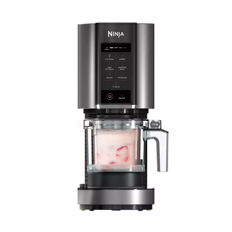 Tradycyjna maszyna do lodów Ninja NC300EU 1,4 l, 800 W, czarno-srebrna, 3 miski