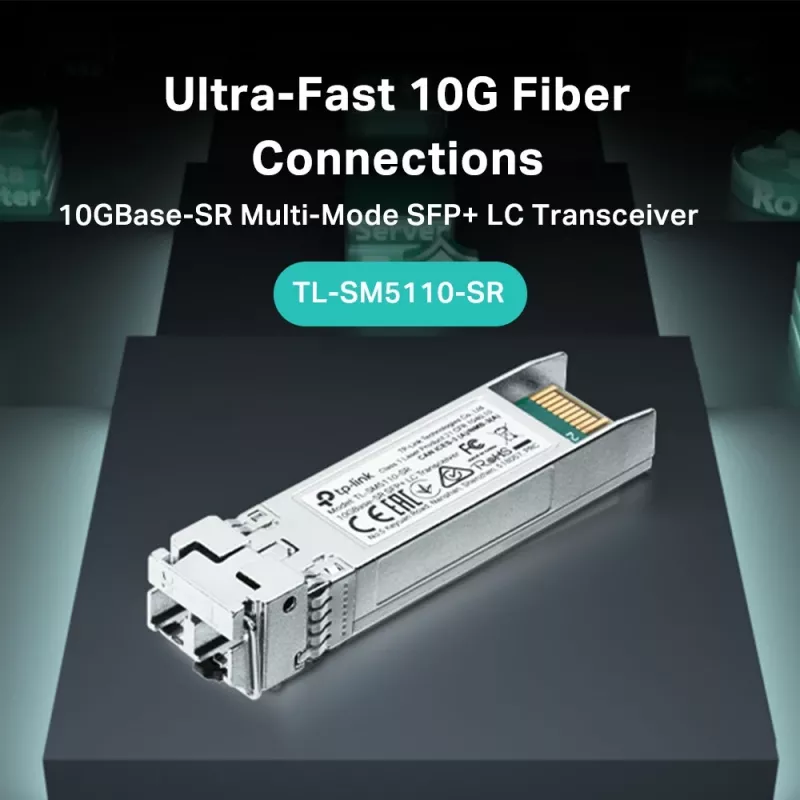 transceiver TP-Link 10GBase-SR SFP+ LC, światłowodowy, 10000 Mbit/s, SFP+, LC (UPC), 50/125,62.5/125 µm, 300 m