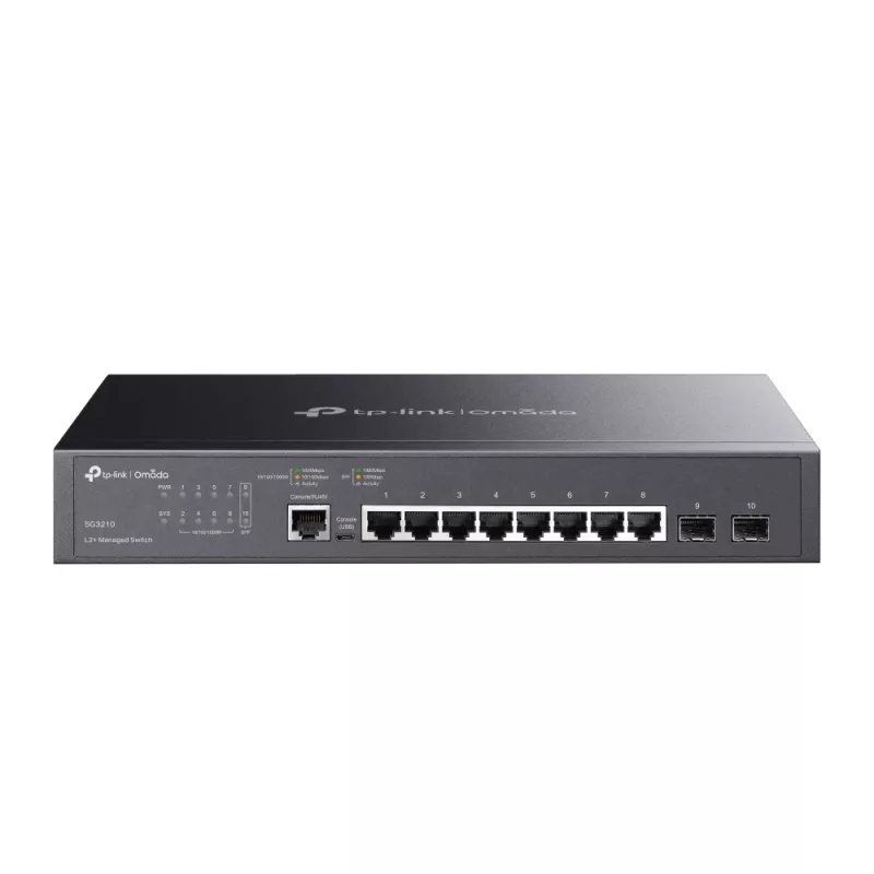 TP-Link Omada 8-portowy zarządzalny przełącznik Gigabit L2+ z 2 gniazdami SFP