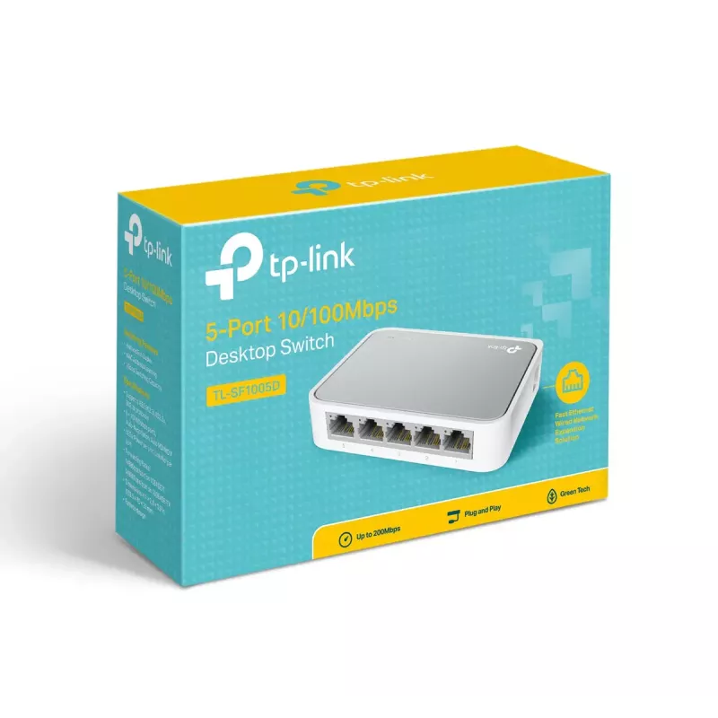 TP-Link TL-SF1005D Zarządzany Fast Ethernet (10/100) Biały
