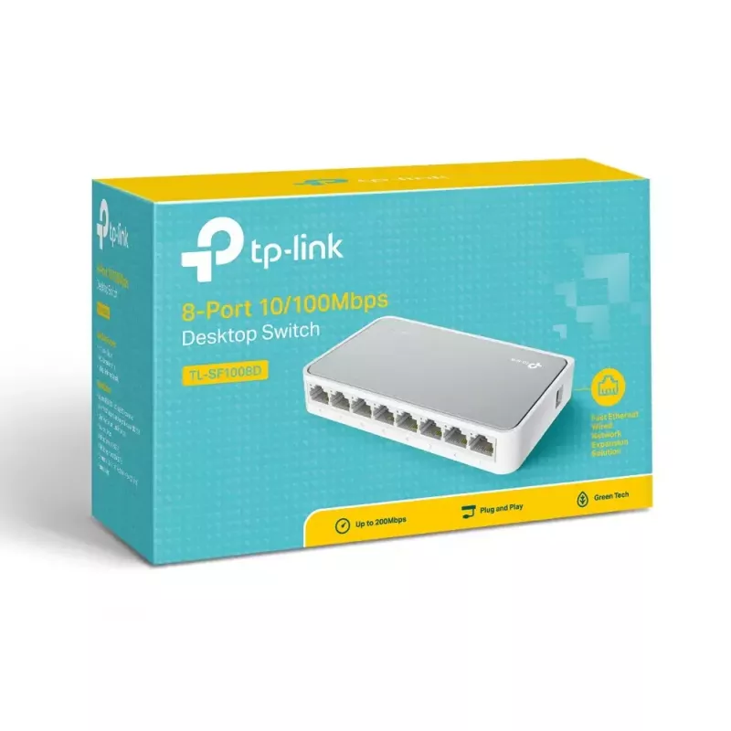 TP-Link TL-SF1008D Niezarządzalny przełącznik Fast Ethernet (10/100) Biały