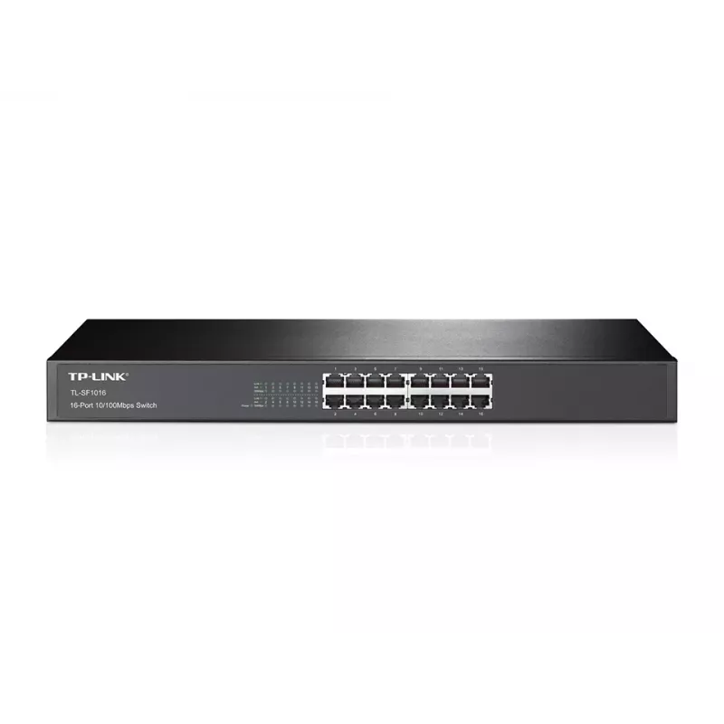 Przełącznik sieciowy TP-Link 16-portowy 10/100Mbps do montażu w szafie, niezarządzalny, Fast Ethernet (10/100), montaż w szafie, 1U