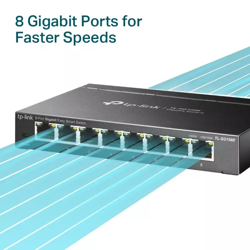 Przełącznik zarządzalny TP-Link TL-SG108E 8-portowy Gigabit Easy Smart Switch