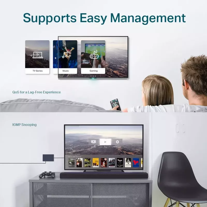 Przełącznik zarządzalny TP-Link TL-SG108E 8-portowy Gigabit Easy Smart Switch
