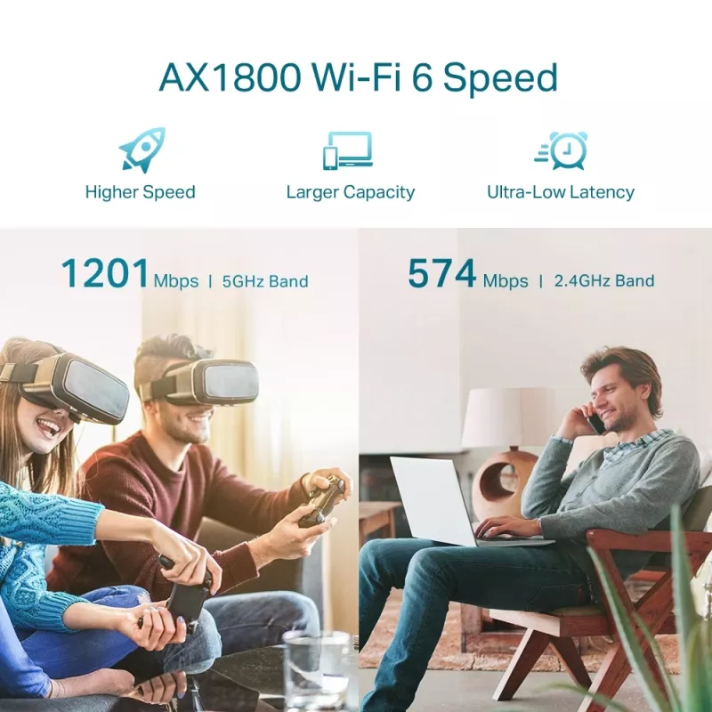 Wzmacniacz sieciowy TP-Link AX1800 WiFi 6 Extender RE605X
