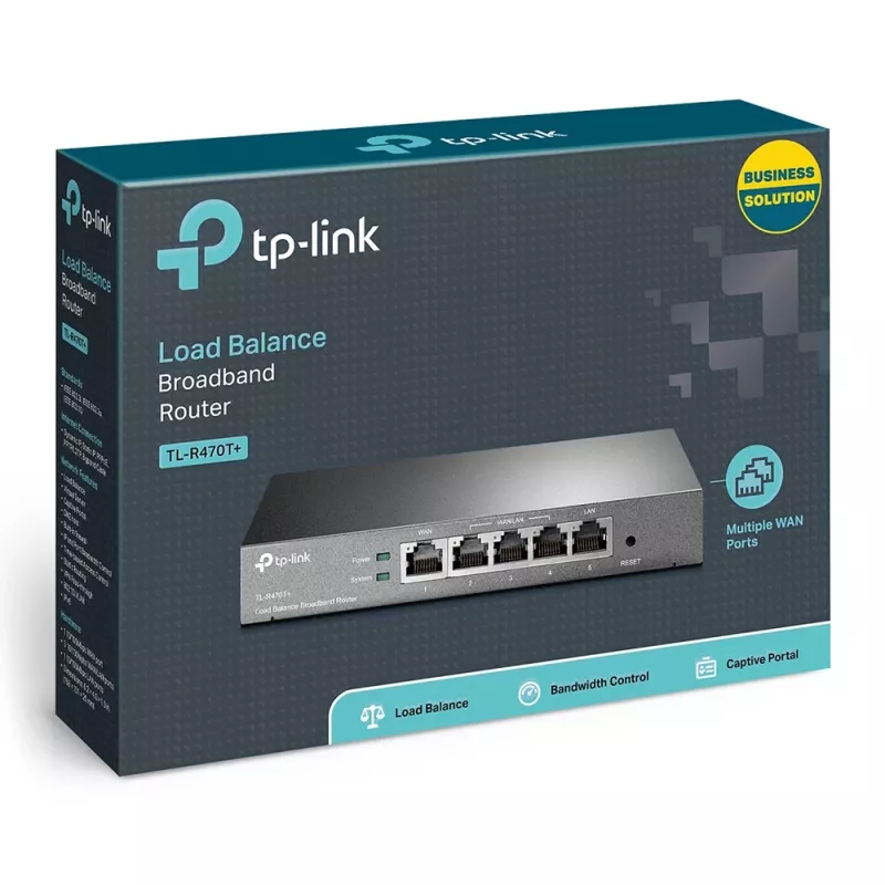 Router szerokopasmowy z równoważeniem obciążenia TP-Link, WAN Ethernet, Fast Ethernet, Czarny