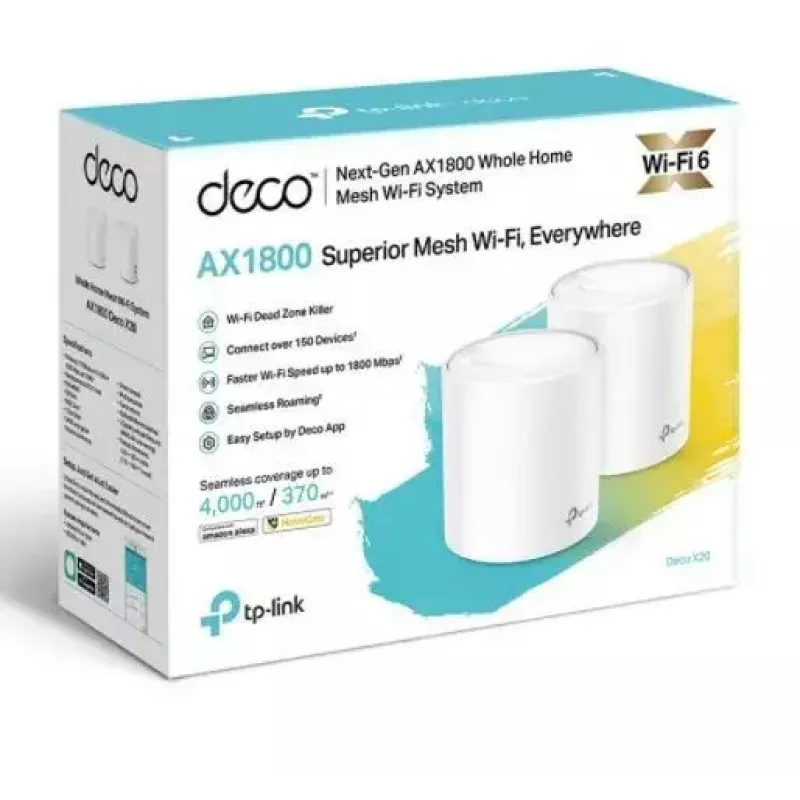 System Mesh Wi-Fi 6 TP-Link AX1800 do całego domu, 2 szt.