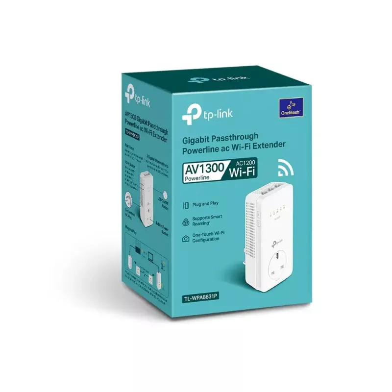 Adapter sieciowy PowerLine TP-Link TL-WPA8631P 300 Mbit/s Ethernet LAN Wi-Fi Biały 1 szt.