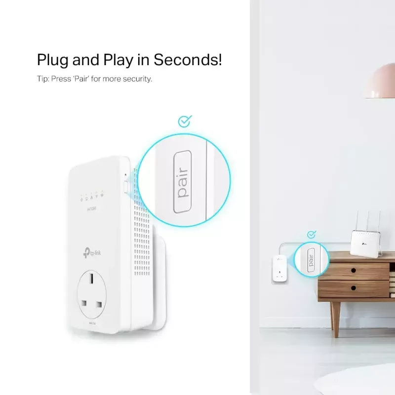 Adapter sieciowy PowerLine TP-Link TL-WPA8631P 300 Mbit/s Ethernet LAN Wi-Fi Biały 1 szt.