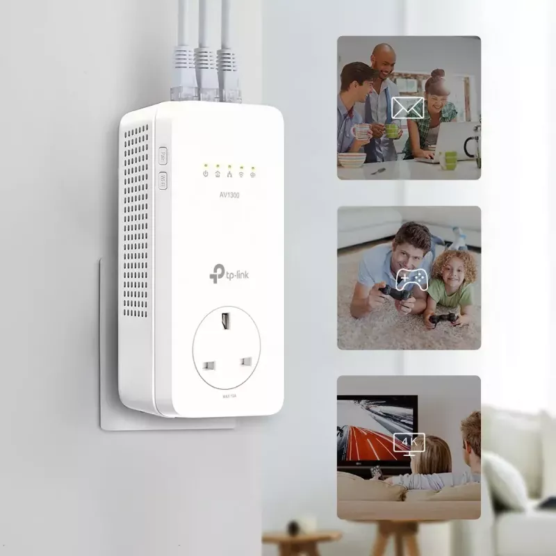 Adapter sieciowy PowerLine TP-Link TL-WPA8631P 300 Mbit/s Ethernet LAN Wi-Fi Biały 1 szt.