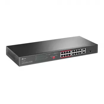 Przełącznik TP-Link 16-portowy 10/100 Mbps + 2-portowy Gigabit Rackmount PoE z 16 portami PoE+