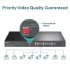 Przełącznik TP-Link 16-portowy 10/100 Mbps + 2-portowy Gigabit Rackmount PoE z 16 portami PoE+