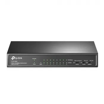 Przełącznik TP-Link 9-portowy 10/100Mbps z 8 portami PoE+