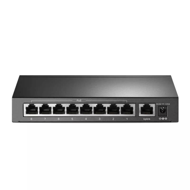 Przełącznik TP-Link 9-portowy 10/100Mbps z 8 portami PoE+