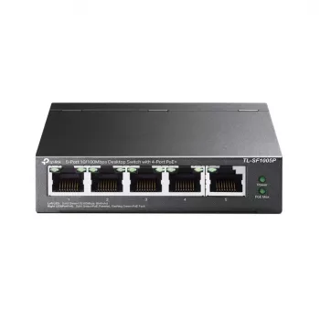 Przełącznik TP-Link 5-portowy 10/100Mbps PoE Desktop z 4 portami, niezarządzalny, Fast Ethernet (10/100), Full duplex, Power over Ethernet (PoE)